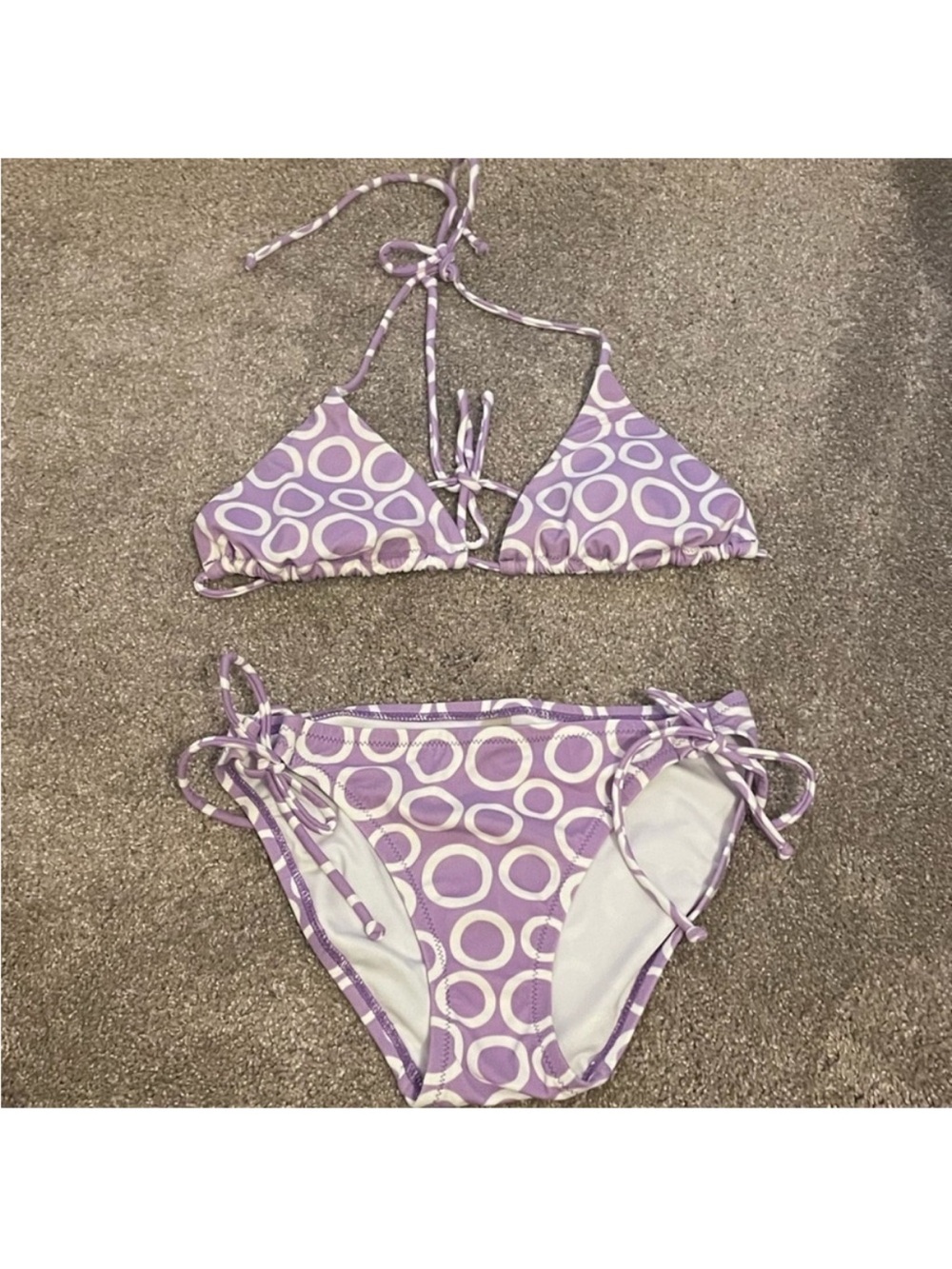 Victoria's Secret Purple and White Polka Dot Bikini